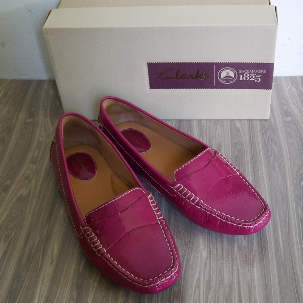 Clarks Artisan Dunbar Grandby Fuchsia loafers 7.5M